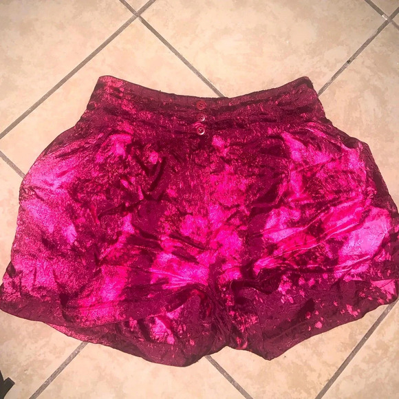 Free people boho acid high waisted satin embroidered tie dye shorts fall casual - Picture 3 of 6